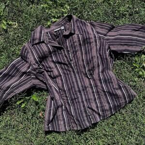 Brown Button Up Blouse